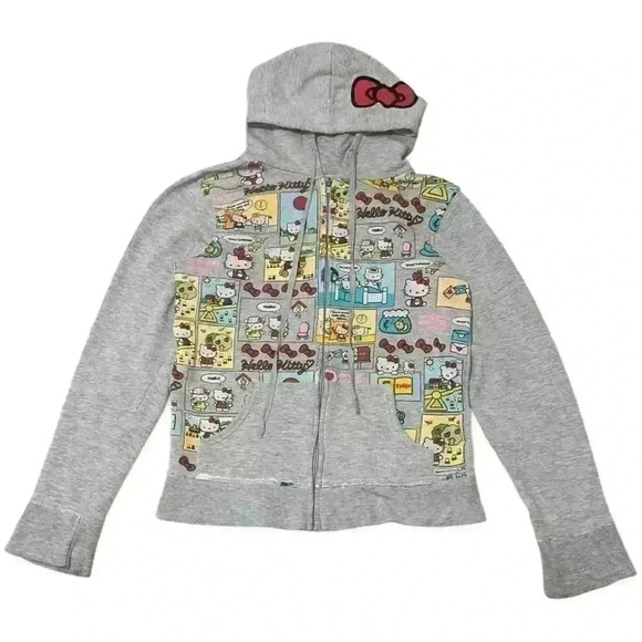 Hello Kitty 2007 Comic Style Bow Hoodie Jacket - Picture 1 of 6